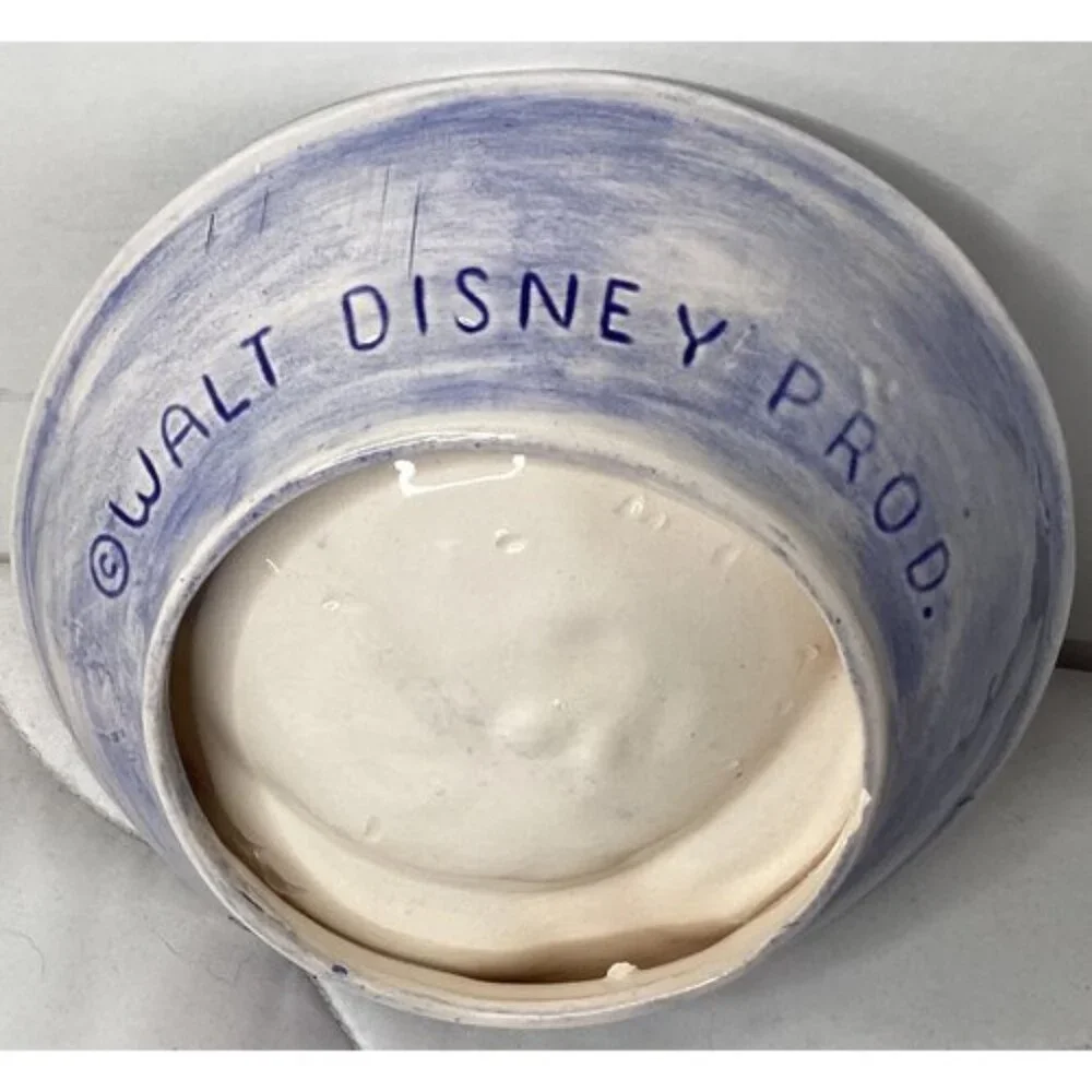 Vintage Mickey Mouse Walt Disney Ceramic Wall Hanging Plaque Plate Blue Rare - Picture 2 of 4